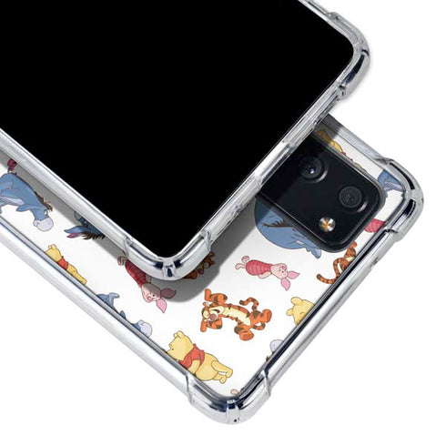 Disney Winnie the Pooh Character Pattern Galaxy S20 FE Clear Case
