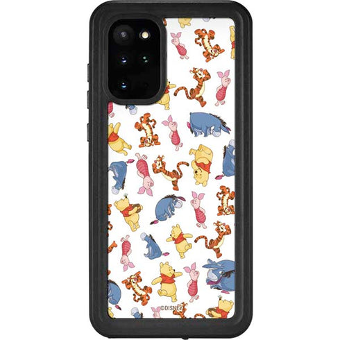 Disney Winnie the Pooh Character Pattern Galaxy S20 Plus Waterproof Case