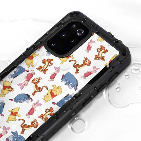Disney Winnie the Pooh Character Pattern Galaxy S20 Plus Waterproof Case