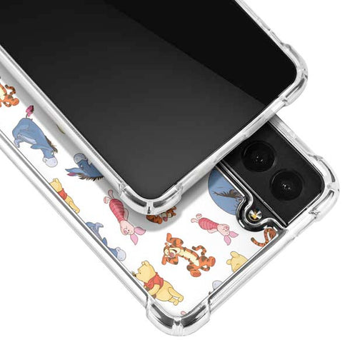 Disney Winnie the Pooh Character Pattern Galaxy S21 5G Clear Case