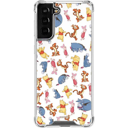 Disney Winnie the Pooh Character Pattern Galaxy S22 Plus Clear Case