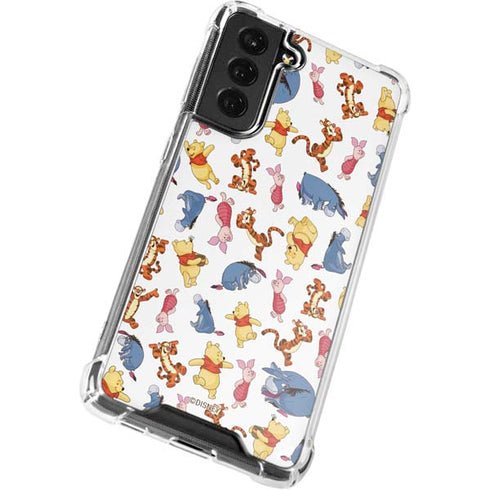 Disney Winnie the Pooh Character Pattern Galaxy S22 Plus Clear Case