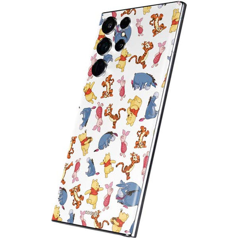 Disney Winnie the Pooh Character Pattern Galaxy S22 Ultra Skin