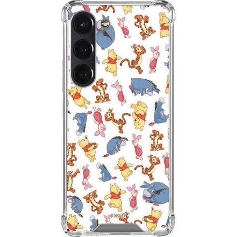Disney Winnie the Pooh Character Pattern Galaxy S23 Clear Case