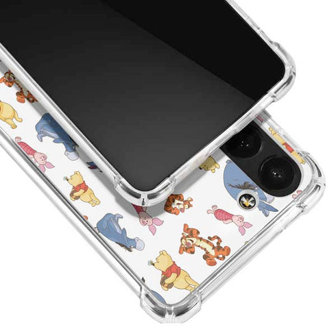 Disney Winnie the Pooh Character Pattern Galaxy S23 Clear Case
