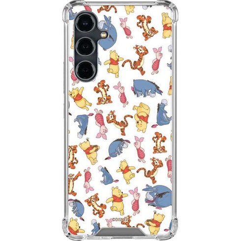 Disney Winnie the Pooh Character Pattern Galaxy S23 FE Clear Case