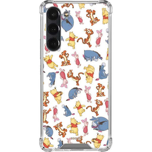 Disney Winnie the Pooh Character Pattern Galaxy S23 Plus Clear Case
