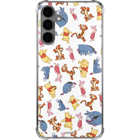 Disney Winnie the Pooh Character Pattern Galaxy S24 Plus Clear Case