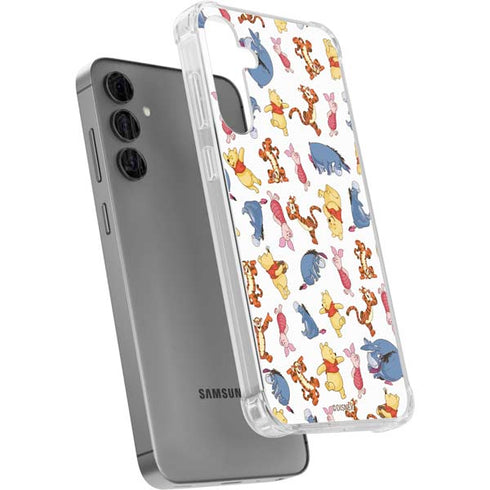 Disney Winnie the Pooh Character Pattern Galaxy S24 Plus Clear Case