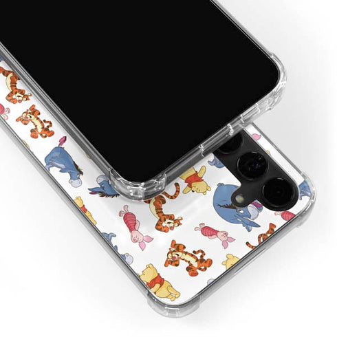 Disney Winnie the Pooh Character Pattern Galaxy S24 Plus Clear Case