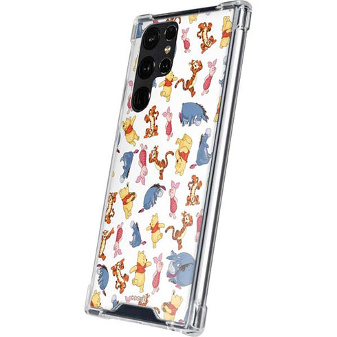 Disney Winnie the Pooh Character Pattern Galaxy S24 Ultra Clear Case