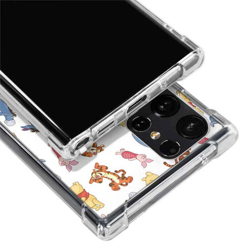 Disney Winnie the Pooh Character Pattern Galaxy S24 Ultra Clear Case