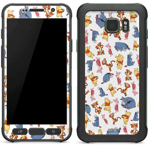 Disney Winnie the Pooh Character Pattern Galaxy S7 Active Skin