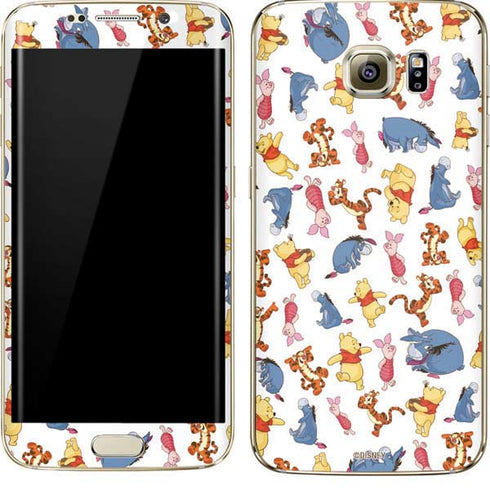 Disney Winnie the Pooh Character Pattern Galaxy S7 Edge Skin