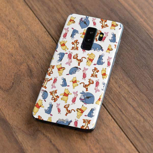 Disney Winnie the Pooh Character Pattern Galaxy S9 Plus Skin