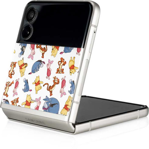 Disney Winnie the Pooh Character Pattern Galaxy Z Flip3 5G Skin