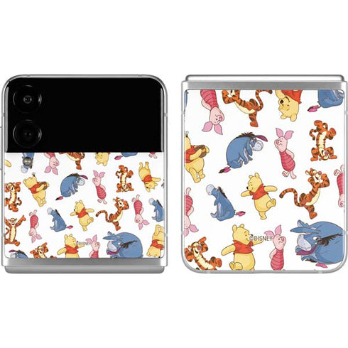 Disney Winnie the Pooh Character Pattern Galaxy Z Flip4 5G Skin