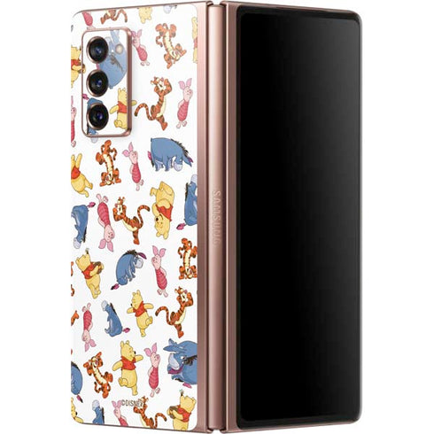 Disney Winnie the Pooh Character Pattern Galaxy Z Fold2 5G Skin