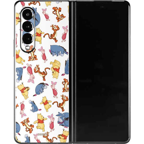 Disney Winnie the Pooh Character Pattern Galaxy Z Fold3 5G Skin