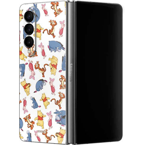 Disney Winnie the Pooh Character Pattern Galaxy Z Fold4 5G Skin