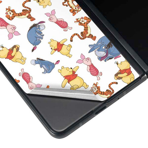 Disney Winnie the Pooh Character Pattern Galaxy Z Fold4 5G Skin