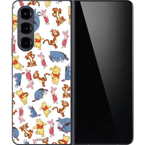 Disney Winnie the Pooh Character Pattern Galaxy Z Fold5 5G Skin