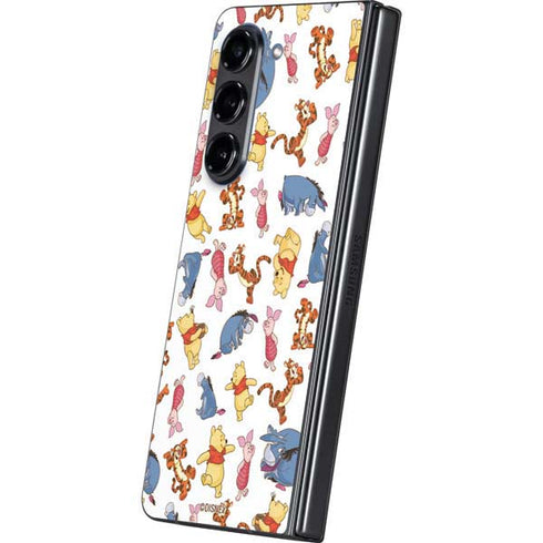Disney Winnie the Pooh Character Pattern Galaxy Z Fold5 5G Skin