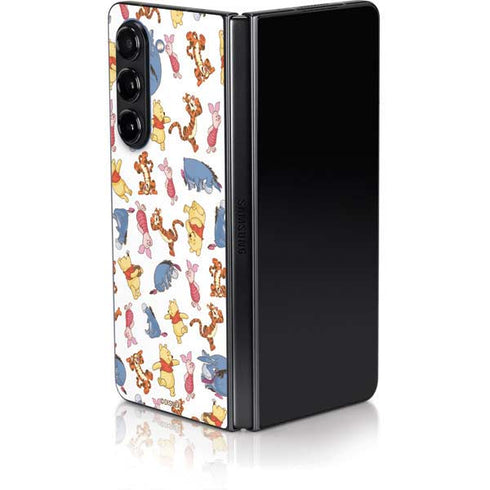 Disney Winnie the Pooh Character Pattern Galaxy Z Fold5 5G Skin