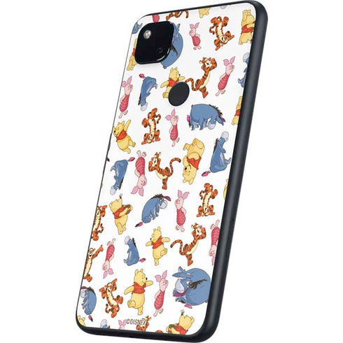 Disney Winnie the Pooh Character Pattern Google Pixel 4a Skin