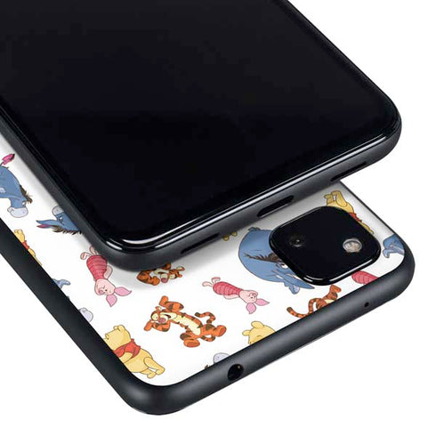 Disney Winnie the Pooh Character Pattern Google Pixel 4a Skin