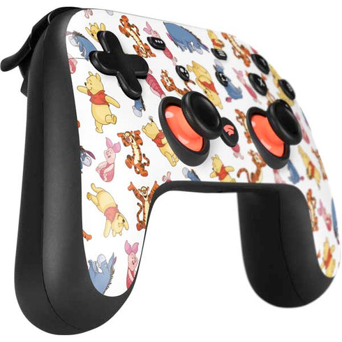Disney Winnie the Pooh Character Pattern Google Stadia Controller Skin