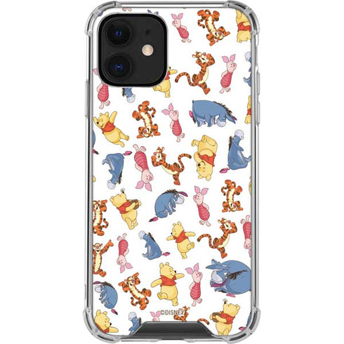 Disney Winnie the Pooh Character Pattern iPhone 12 Clear Case