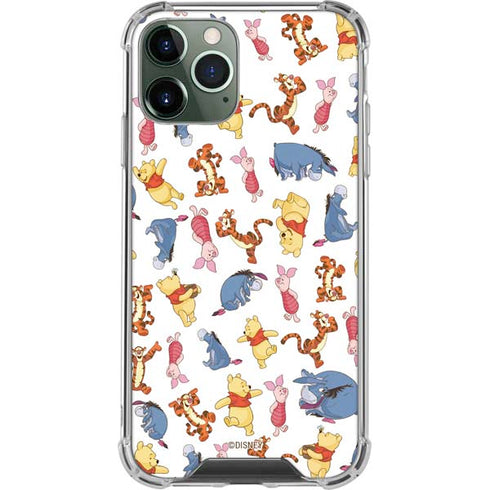 Disney Winnie the Pooh Character Pattern iPhone 12 Pro Clear Case