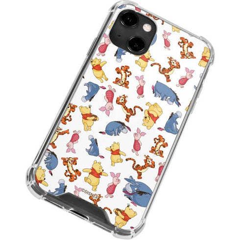 Disney Winnie the Pooh Character Pattern iPhone 14 Clear Case