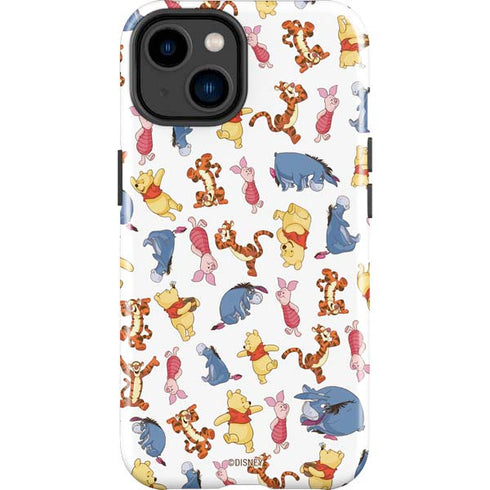 Disney Winnie the Pooh Character Pattern iPhone 14 Plus Impact Case