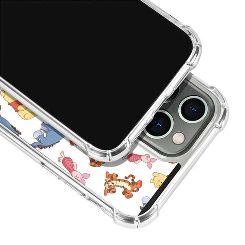 Disney Winnie the Pooh Character Pattern iPhone 14 Pro Max Clear Case