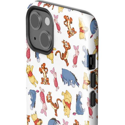 Disney Winnie the Pooh Character Pattern iPhone 15 Impact Case