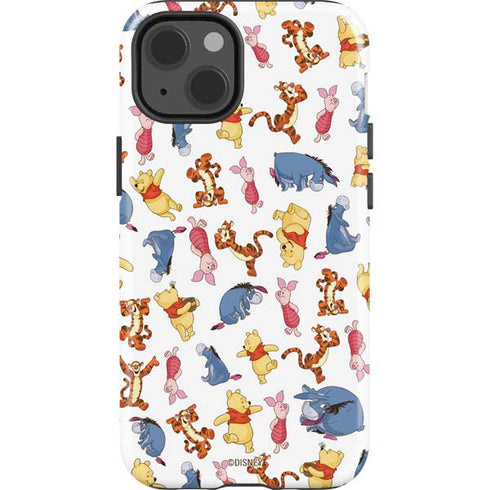 Disney Winnie the Pooh Character Pattern iPhone 15 Plus Impact Case