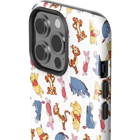Disney Winnie the Pooh Character Pattern iPhone 15 Pro Impact Case