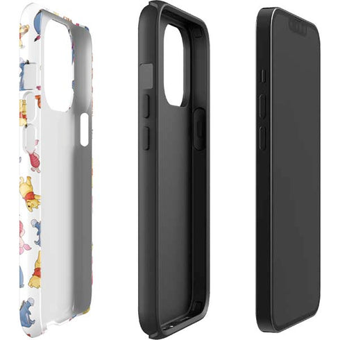 Disney Winnie the Pooh Character Pattern iPhone 15 Pro Impact Case