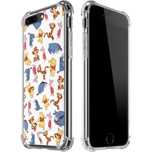Disney Winnie the Pooh Character Pattern iPhone 7/8 Plus Clear Case