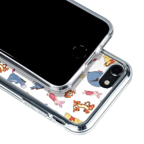 Disney Winnie the Pooh Character Pattern iPhone SE (2nd & 3rd Gen) Clear Case