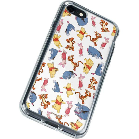 Disney Winnie the Pooh Character Pattern iPhone SE (2nd & 3rd Gen) Clear Case
