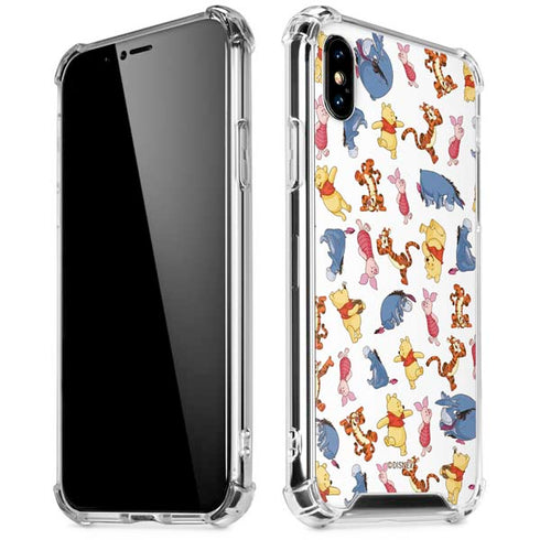 Disney Winnie the Pooh Character Pattern iPhone XS Max Clear Case