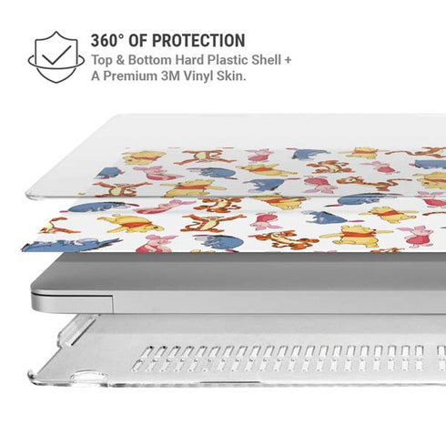Disney Winnie the Pooh Character Pattern MacBook Air 13in (2020) Case plus Skin