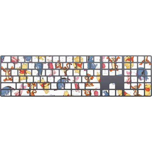 Disney Winnie the Pooh Character Pattern Magic Keyboard with Numeric Keypad Skin