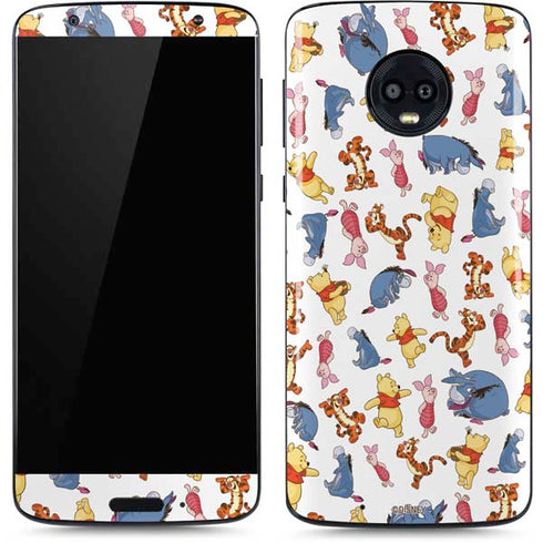 Disney Winnie the Pooh Character Pattern Moto G6 Skin