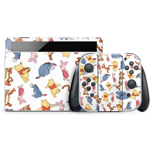 Disney Winnie the Pooh Character Pattern Nintendo Switch OLED (2021) Skin