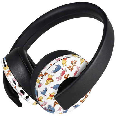 Disney Winnie the Pooh Character Pattern PlayStation 4 Gold Wireless Headset Skin