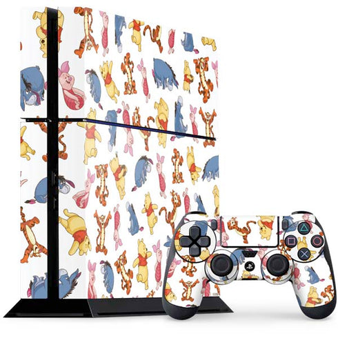 Disney Winnie the Pooh Character Pattern PS4 Console and Controller Bundle Skin